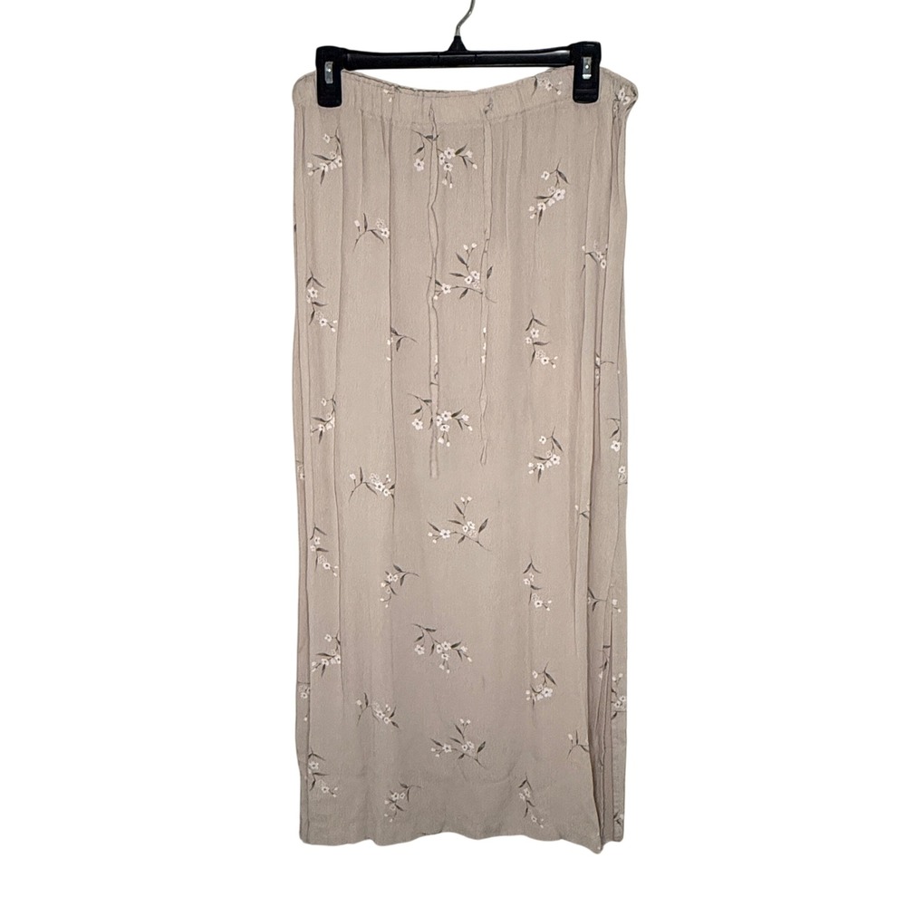 Vintage Womens Medium Floral Coastal Maxi Skirt Boho Cottage Granola‎ Scandi